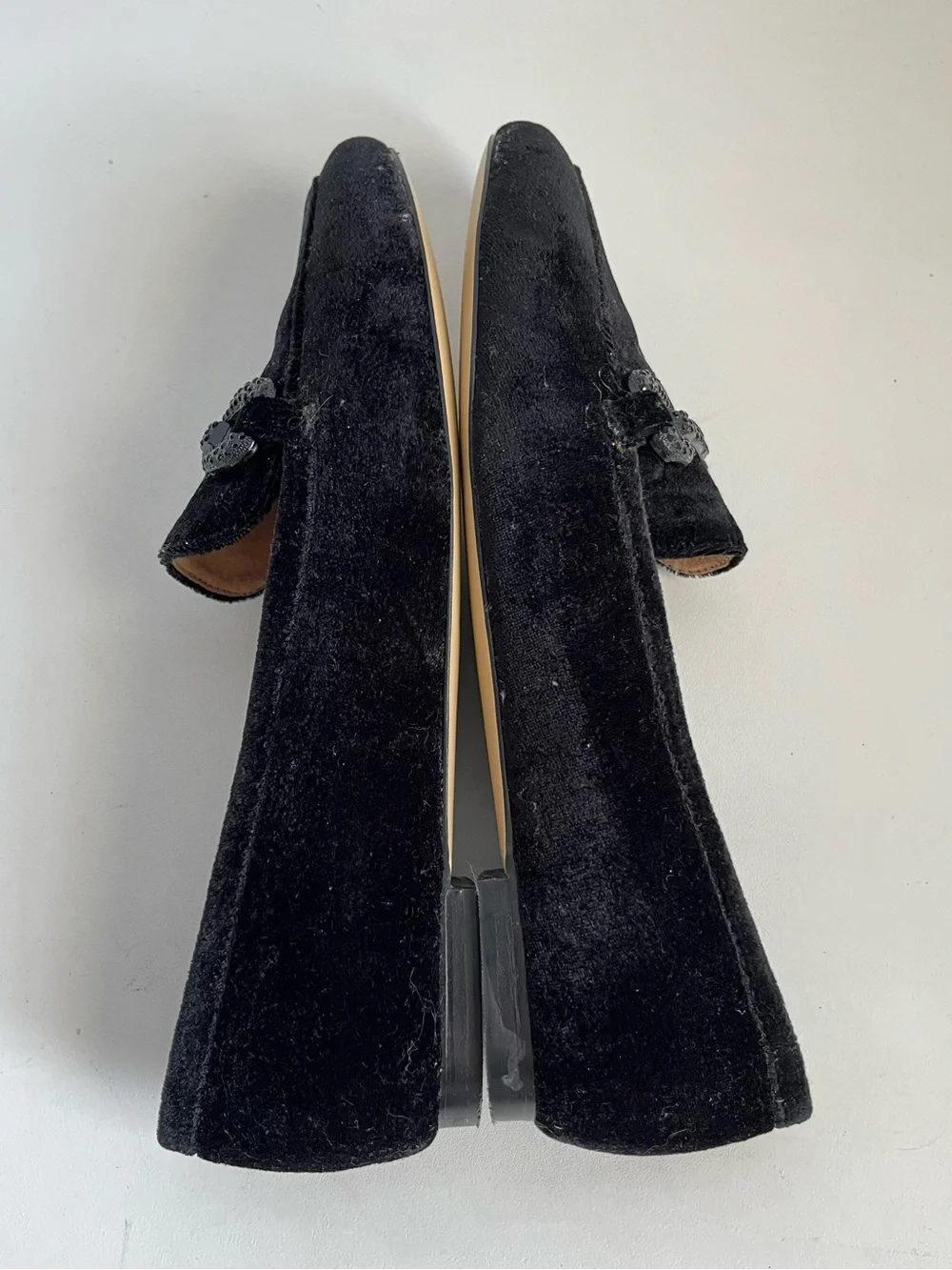 Talbots Black Velvet Ryan Pave Bit Loafers Size 8.5
